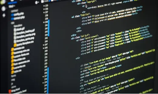 画面上に書かれたコード