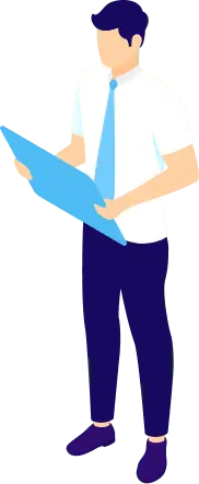 資料を持つ男性のイラスト